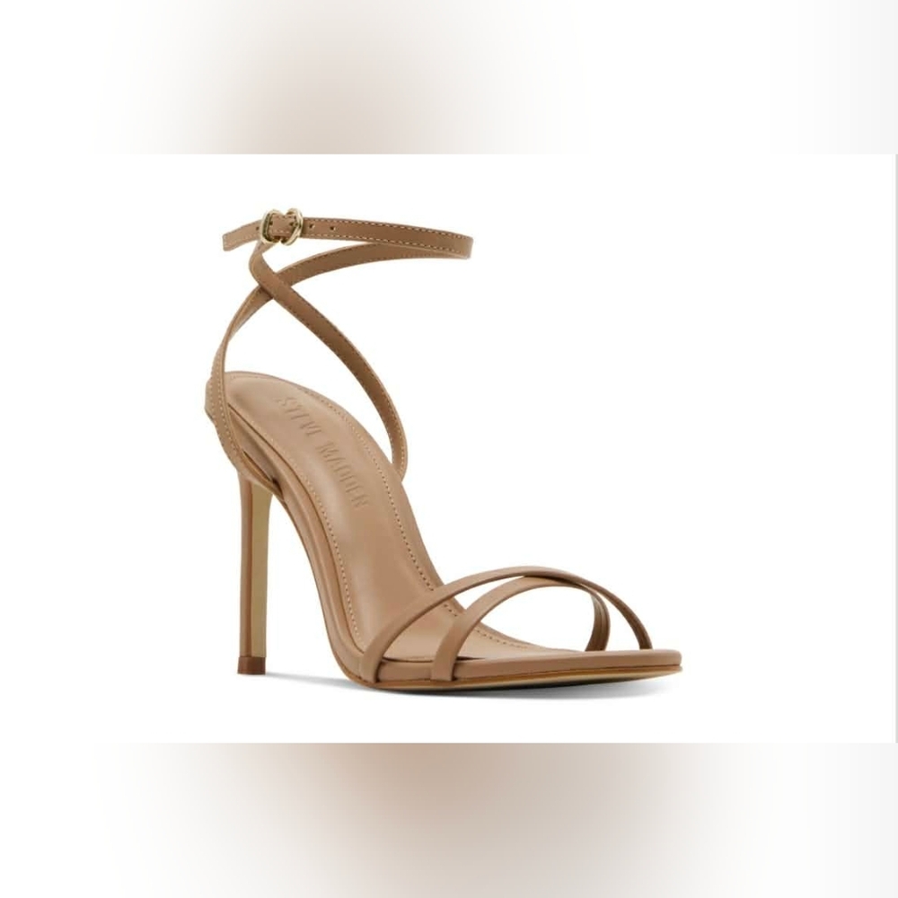 Steve Madden Women's Jypsey sandal Tan Leather, Size 9.5